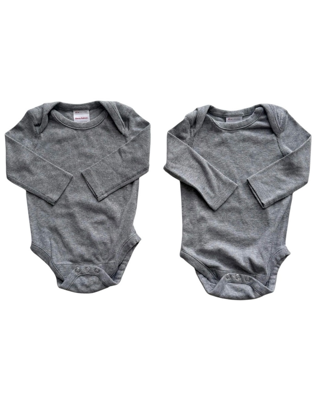 Hanna Andersson Long Sleeved Gray Bodysuit Bundle 3-6M